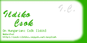 ildiko csok business card