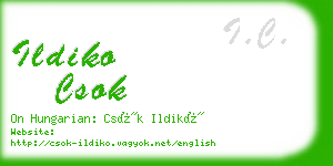 ildiko csok business card